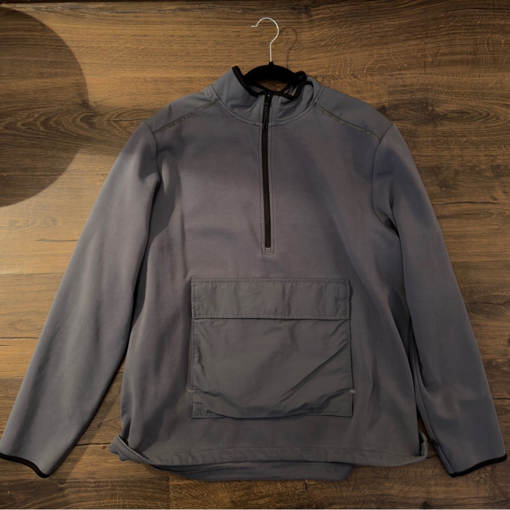 Old Navy Men's Active Gray Quarter-Zip Jacket